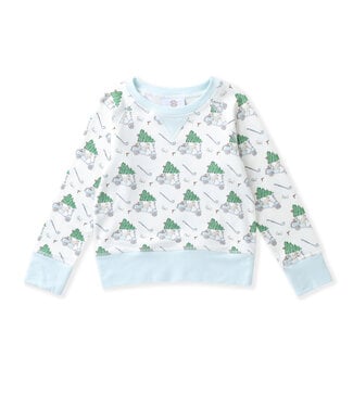 Swoon Baby Clothing Blue Christmas/Golf Pullover
