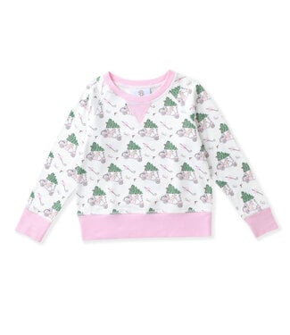 Swoon Baby Clothing Pink Christmas/Golf Pullover
