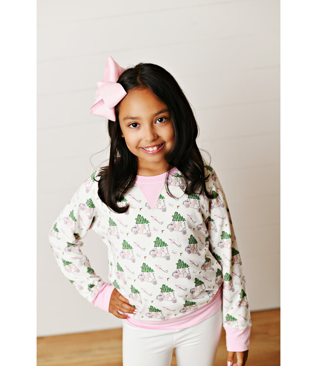 Pink Christmas/Golf Pullover