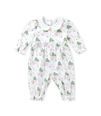 Swoon Baby Clothing Pink Christmas/Golf Carts Romper