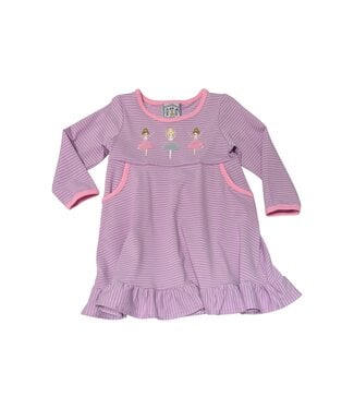 Three Sisters Ballerina Applique Dress