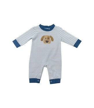 Three Sisters Puppy Applique Boys Romper