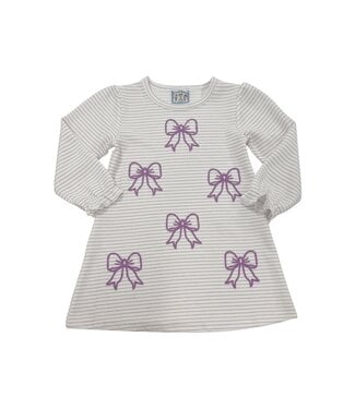 Three Sisters Bow Embroidery Dress