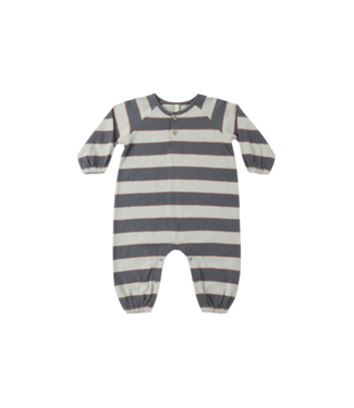 Rylee & Cru Midnight Sage Stripe Henley Jumpsuit