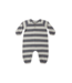 Midnight Sage Stripe Henley Jumpsuit