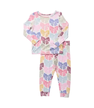 Pink Chicken Bright Multi Bows Bamboo PJ Set