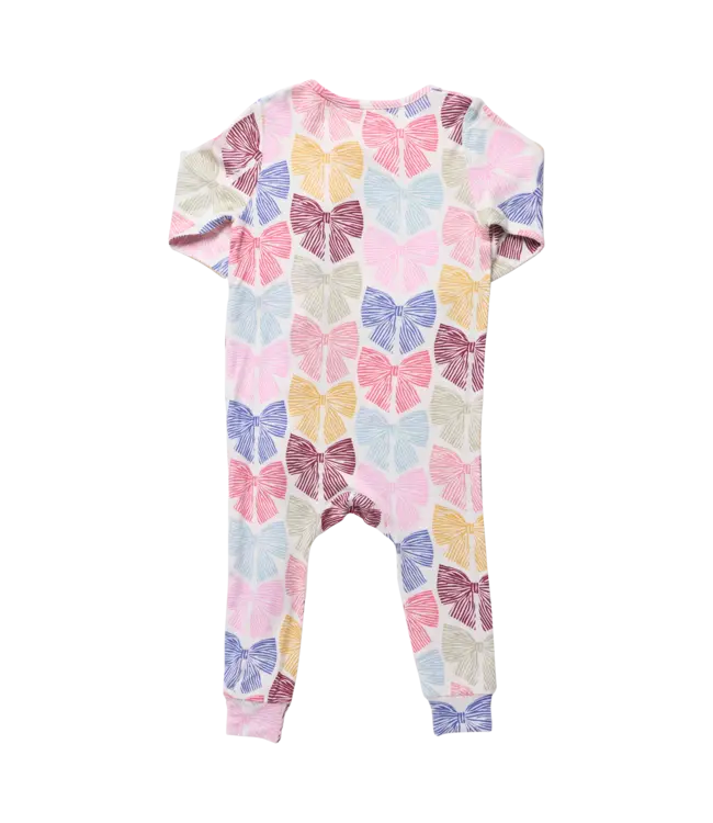 Bright Multi Bows Bamboo Ruffle Romper
