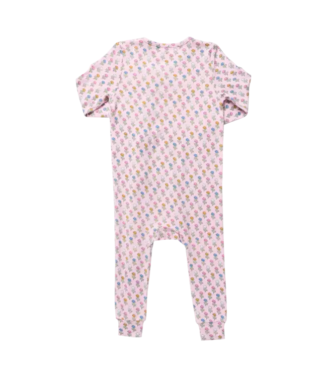 Pink Carnations Bamboo Ruffle Romper