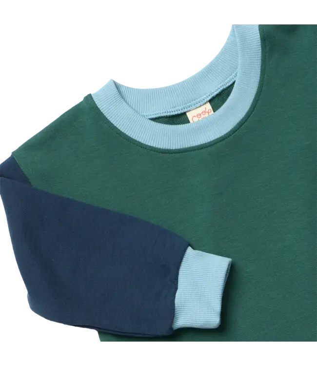Green Color Block Runaround Jumpsuit