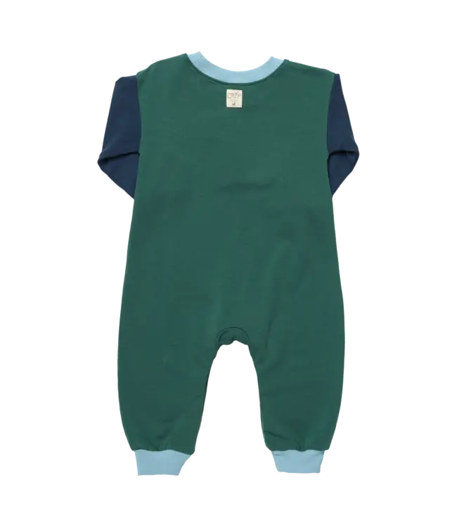 Green Color Block Runaround Jumpsuit