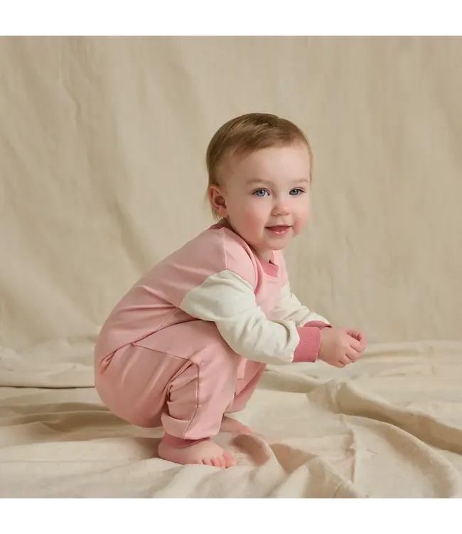 Pink Color Block Runaround Jumpsuit