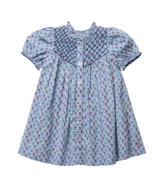 Pink Chicken Light Blue Carnation Lucia Dress