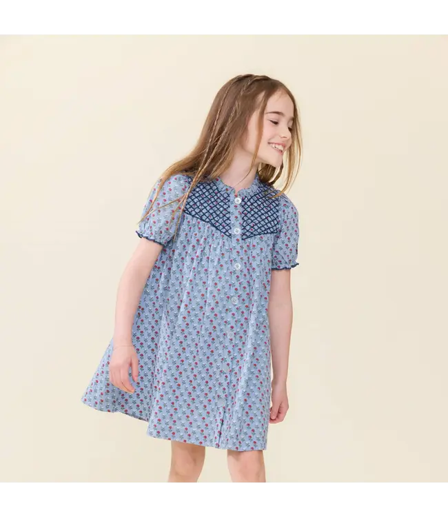 Light Blue Carnation Lucia Dress