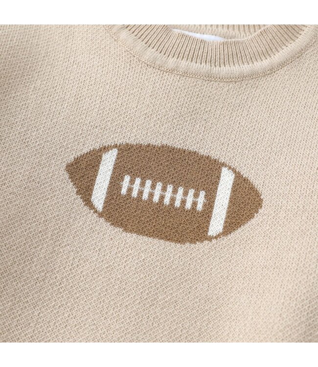 Sand Beige Football Sweater