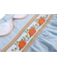 Light Blue Pumpkin Vine Smocked Dress