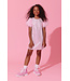 Houndstooth Sequin Feather Sleeve Party Dress