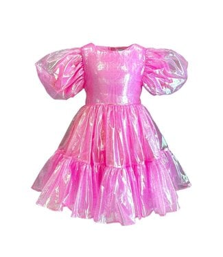 Lola & the Boys Crystal Pink Hologram Dress