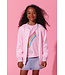 Rainbow Flash Satin Bomber
