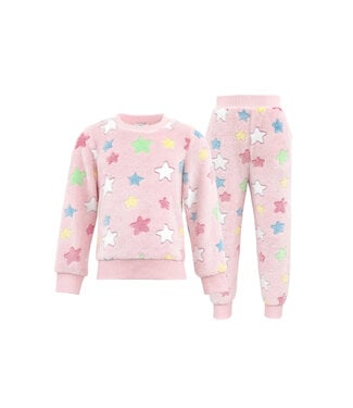 Lola & the Boys Pinky Stars Fuzzy Set