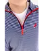 Nantucket Navy Stripe with Richmond Red Stork Prepletic Hayword Half-Zip