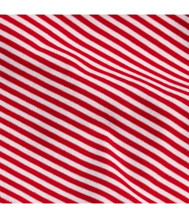 Little English Boys Red Stripe Long Sleeve Polo Shirt