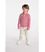 Little English Boys Red Stripe Long Sleeve Polo Shirt