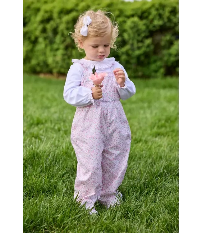 White with Light Pink Smocked Madeline Blouse