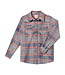 Me & Henry Howdy Apricot/Blue Plaid Western L/S Shirt