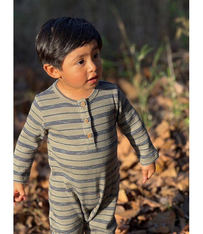 Me & Henry Sage Ribbed Mason Henley Romper