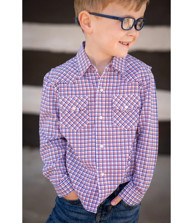 BlueQuail Trinity Plaid Pearl Snap Long Sleeve Shirt