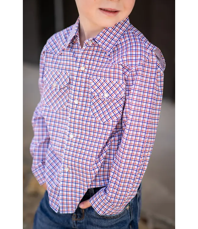 BlueQuail Trinity Plaid Pearl Snap Long Sleeve Shirt