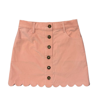 babysprouts Rose Cloud Scallop Hem Corduroy Skirt