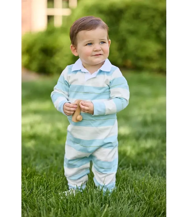 Little English Baby Boy Fondren Stripe Rugby Polo Romper