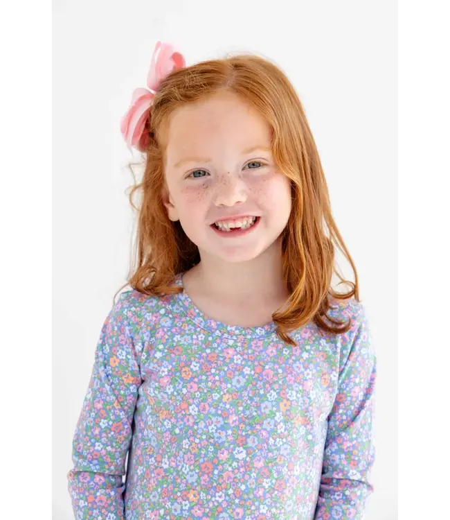 Beaufort Bonnet Mountain Brook Mini Floral (Parrot Cay Coral) Long Sleeve Polly Play Dress