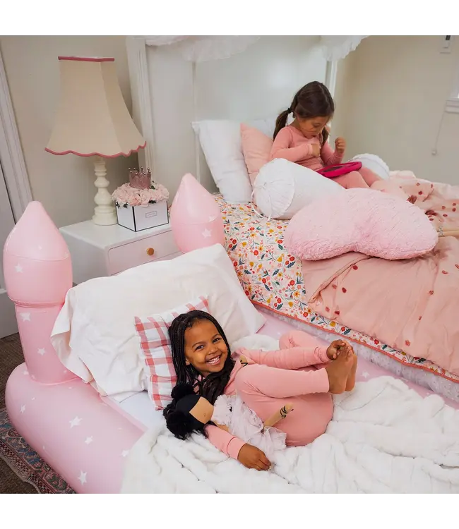 FUNBOY Kids Air Mattress Sleepover Bed - Pink Castle