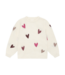 Minymo Cream Sweater with Hearts