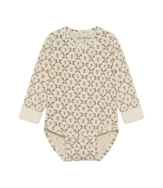 MinyMo Cream Floral Onesie
