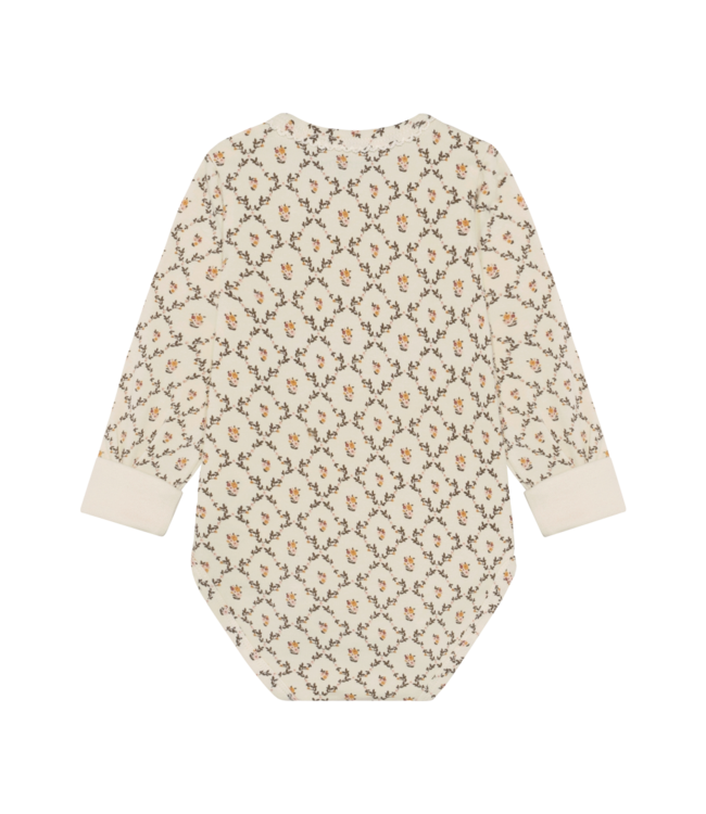 Minymo Baby Girl Cream Floral Onesie