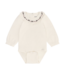 Minymo Baby Girl Cream with Floral Collar Onesie
