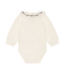 Minymo Baby Girl Cream with Floral Collar Onesie