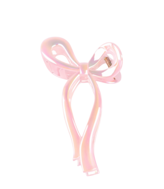 Iridescent Pink Bow Hairclip