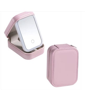 LED Light Mirror Jewelry Case