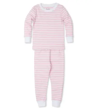 Kissy Kissy Pink Team Stripes Snug PJ Set