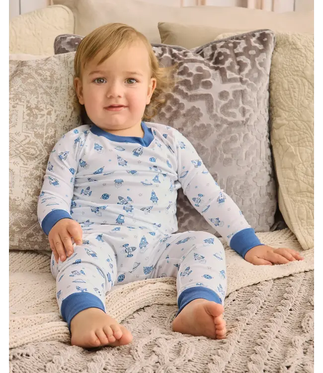 Kissy Kissy Blue Space Race Pajama Set