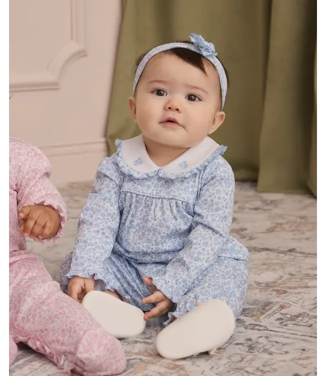 Kissy Kissy Light Blue Fall Blooms Playsuit