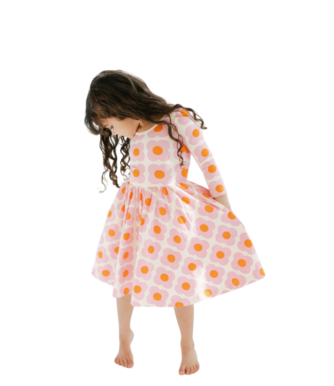 Good Apples Kids Pink Flower Power Dress