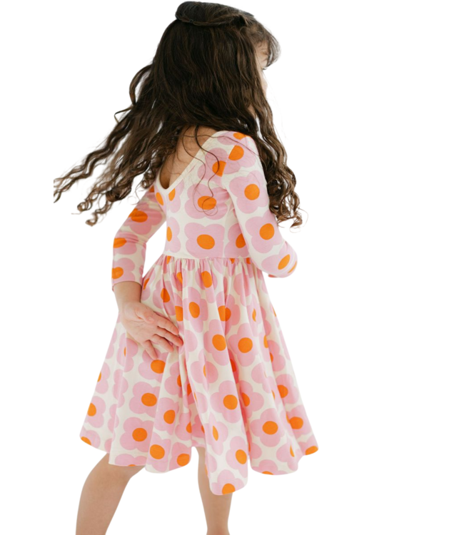 Good Apples Kids Pink Flower Power Dress