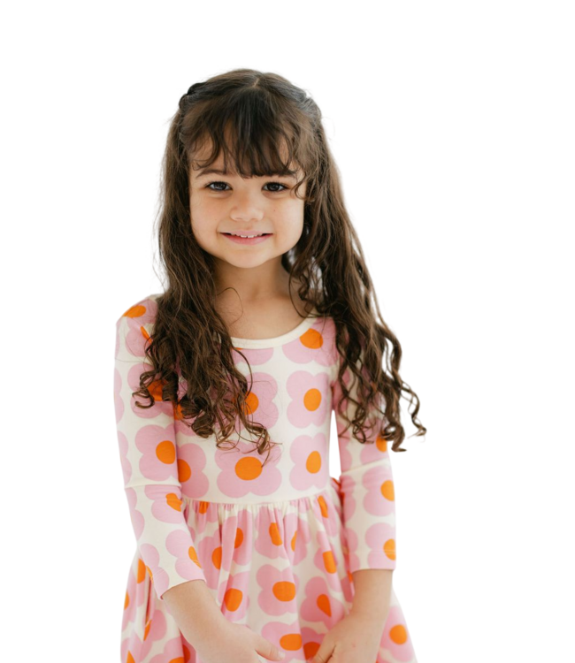Good Apples Kids Pink Flower Power Dress