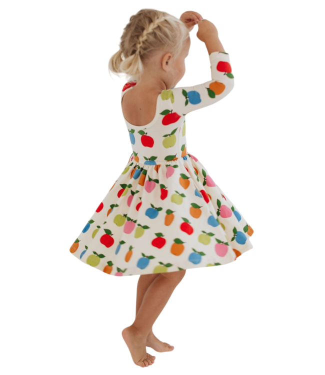 Good Apples Kids Apples 3/4 Sleeve Twirl Dress