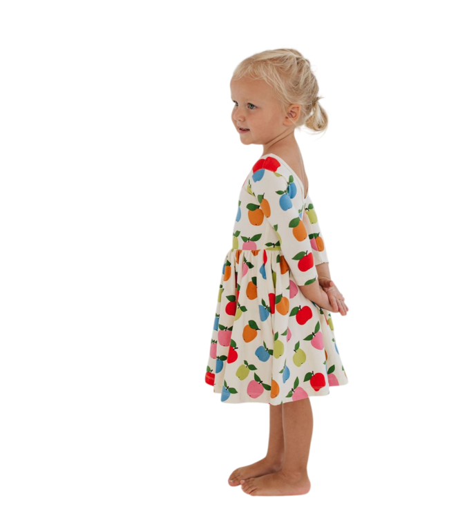 Good Apples Kids Apples 3/4 Sleeve Twirl Dress